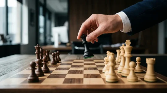 Strategic business pivot during competitive pressure with decisive leadership