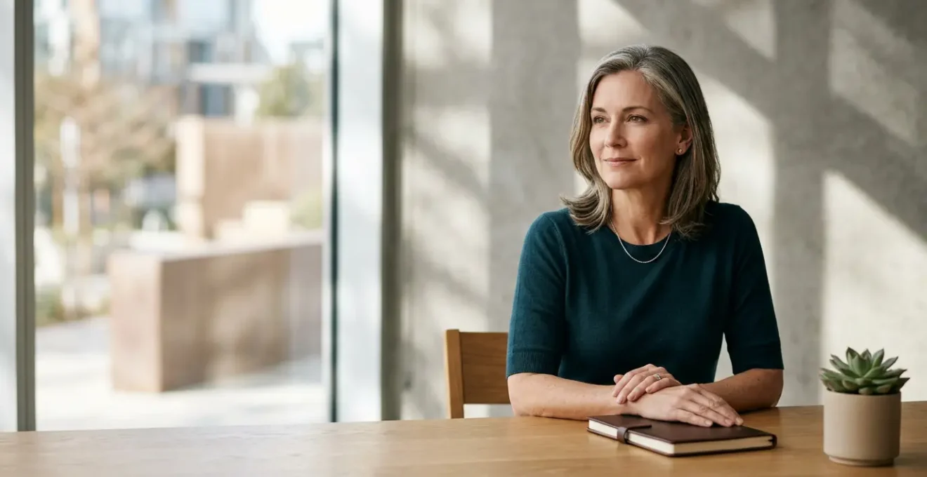 An investor maintaining composure during market turbulence, symbolizing emotional control in portfolio management