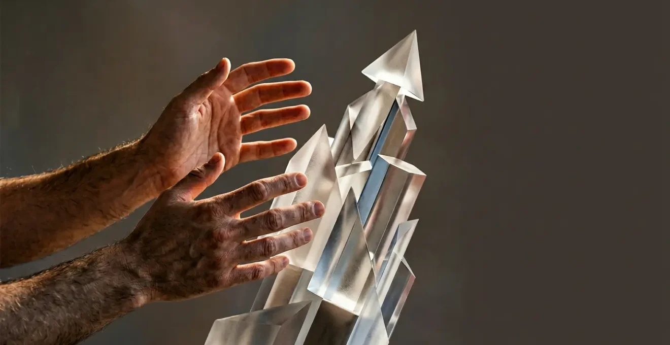 Strategic trend discovery visualization showing interconnected signals and early indicators