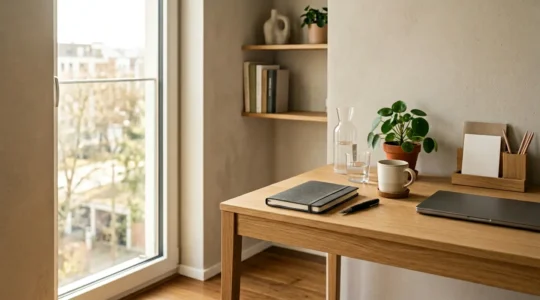 Professional maintaining work-life boundaries while advancing career