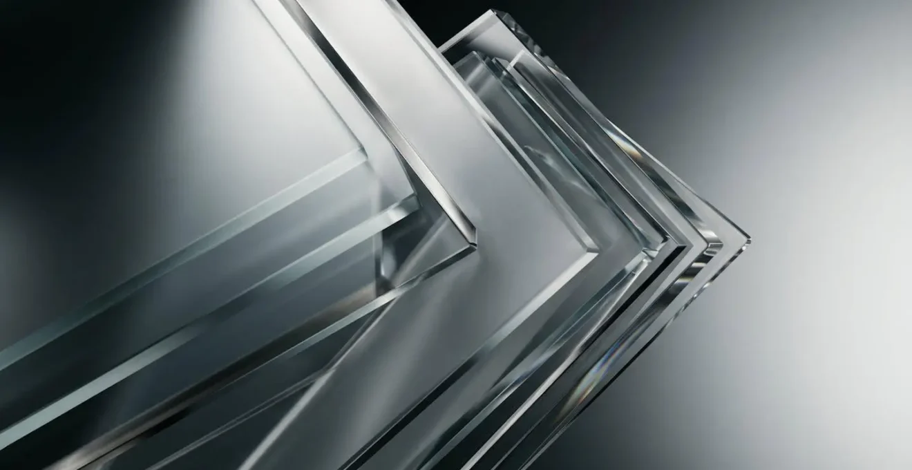 Symbolic composition showing layered security concept through abstract geometric forms and natural lighting